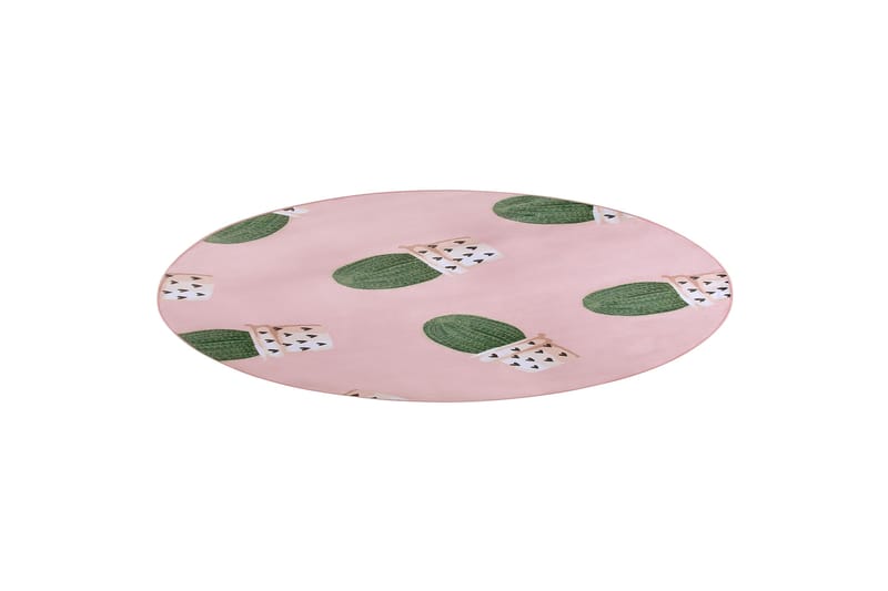 Ryijymatto Eldivan 120x120 cm - Vaaleanpunainen - Kodintekstiilit & matot - Matto - Moderni matto - Nukkamatto