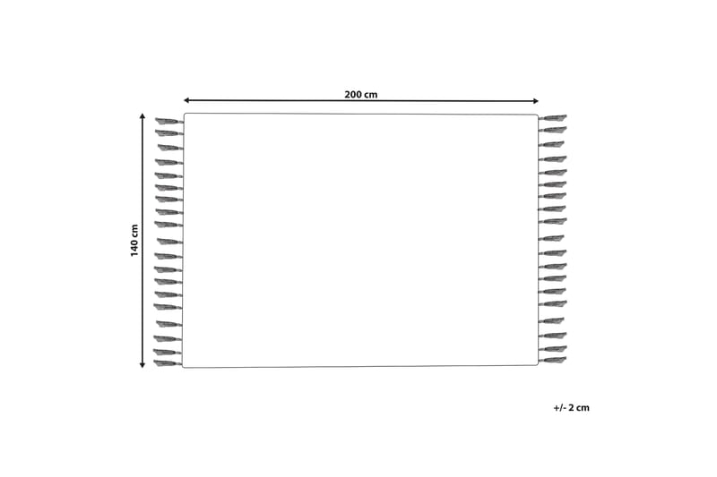 Ryijymatto Eray 140x200 cm - Musta/Valkoinen - Kodintekstiilit & matot - Matto - Moderni matto - Nukkamatto