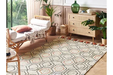 Ryijymatto Hajipur 140x200 cm - Beige - Kodintekstiilit & matot - Matto - Moderni matto - Puuvillamatto