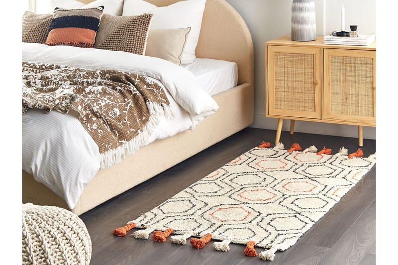 Ryijymatto Hajipur 80x150 cm - Beige - Kodintekstiilit & matot - Matto - Moderni matto - Puuvillamatto