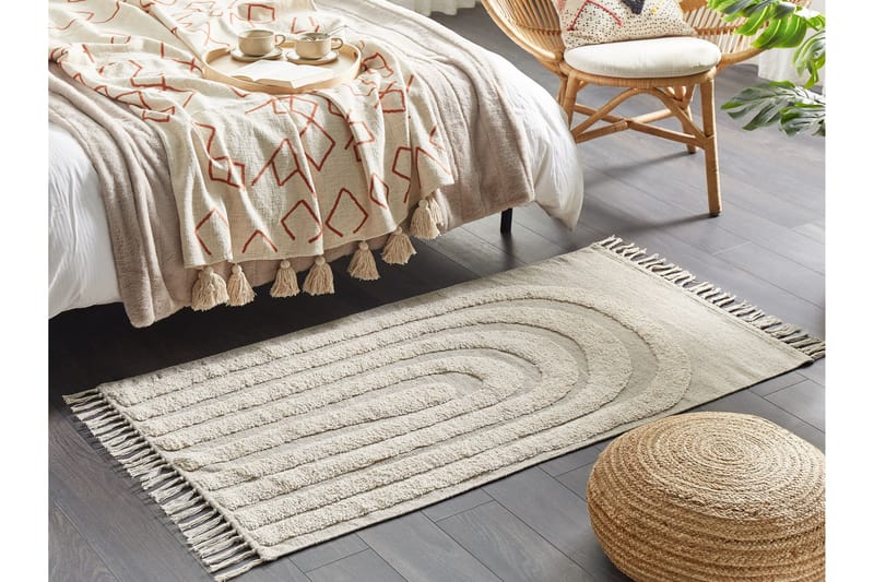 Ryijymatto Hakkari 80x150 cm - Beige - Kodintekstiilit & matot - Matto - Moderni matto - Nukkamatto