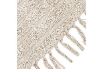 Ryijymatto Halfeti 140 cm Pyöreä - Beige - Kodintekstiilit & matot - Matto - Moderni matto - Puuvillamatto