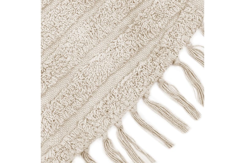 Ryijymatto Halfeti 140 cm Pyöreä - Beige - Kodintekstiilit & matot - Matto - Moderni matto - Nukkamatto