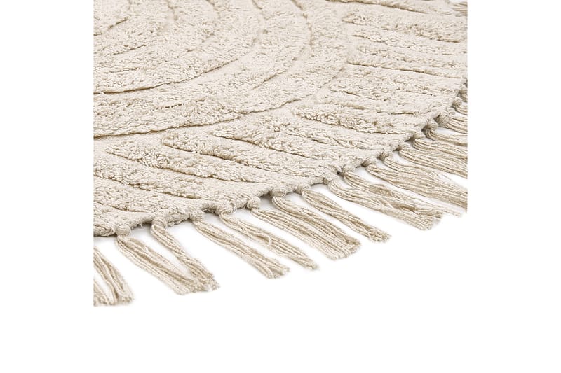 Ryijymatto Halfeti 140 cm Pyöreä - Beige - Kodintekstiilit & matot - Matto - Moderni matto - Nukkamatto