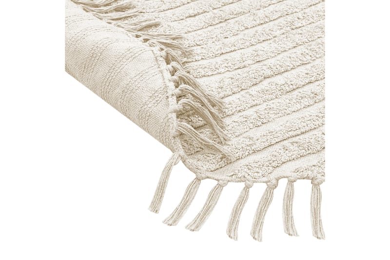 Ryijymatto Halfeti 140 cm Pyöreä - Beige - Kodintekstiilit & matot - Matto - Moderni matto - Nukkamatto