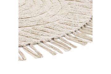 Ryijymatto Halfeti 140 cm Pyöreä - Beige - Kodintekstiilit & matot - Matto - Moderni matto - Puuvillamatto