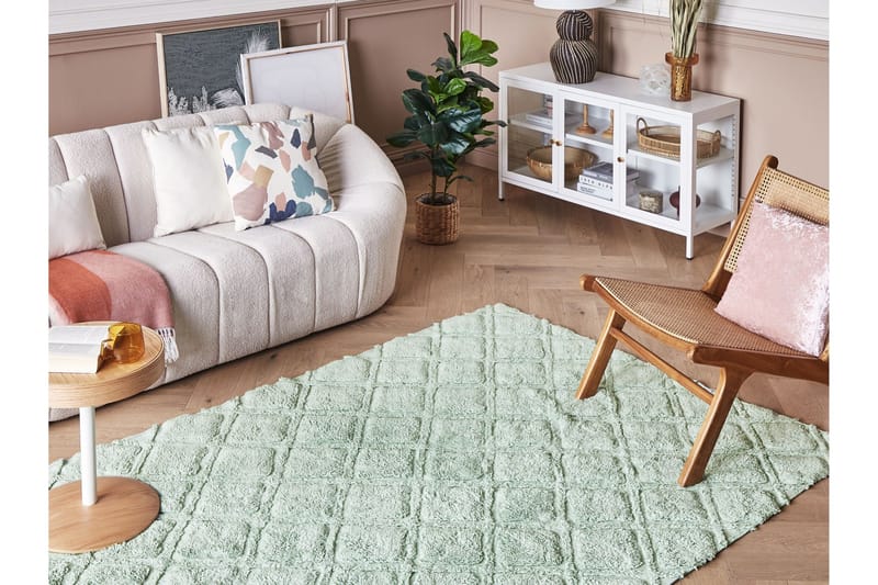 Ryijymatto Hatay 160x230 cm - Vihreä - Kodintekstiilit & matot - Matto - Moderni matto - Nukkamatto