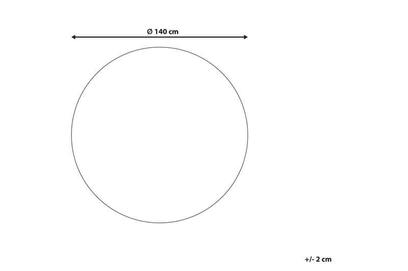 Ryijymatto Horasan 140 cm Pyöreä - Beige - Kodintekstiilit & matot - Matto - Moderni matto - Nukkamatto