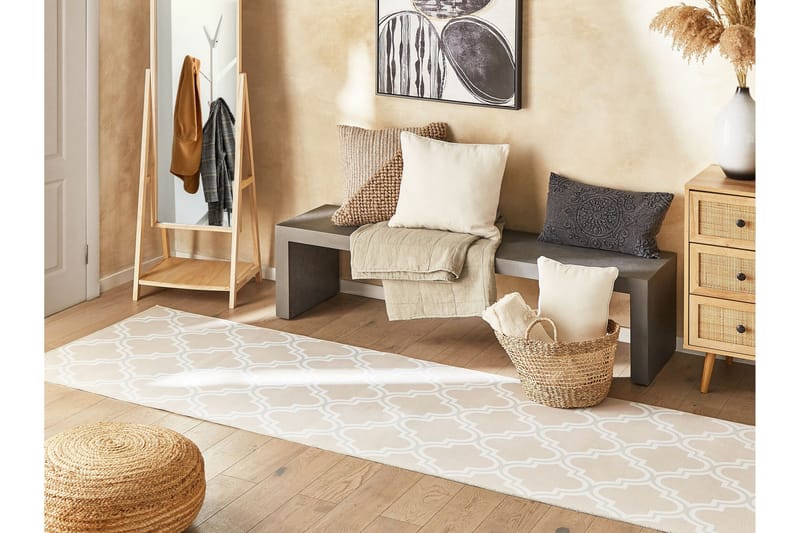 Ryijymatto Kadayal 80x300 cm - Beige - Kodintekstiilit & matot - Matto - Moderni matto - Käytävämatto