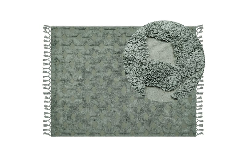 Ryijymatto Kars 160x230 cm - Vihreä - Kodintekstiilit & matot - Matto - Moderni matto - Nukkamatto