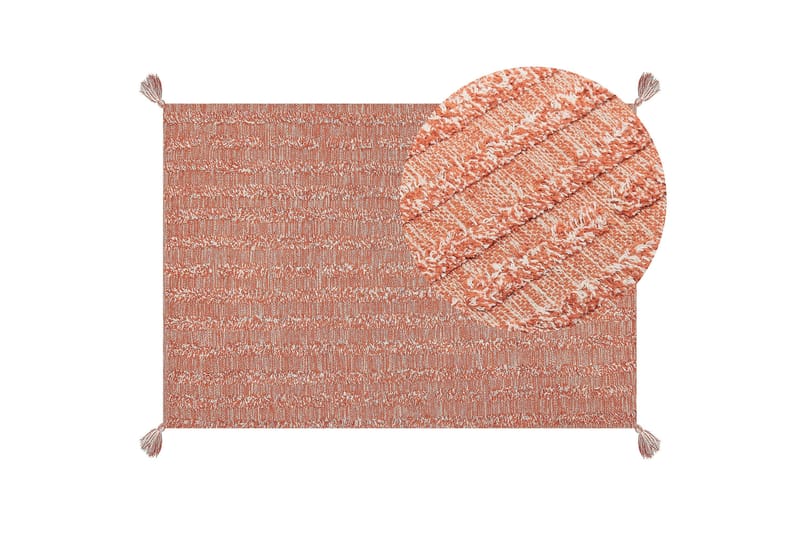 Ryijymatto Mugla 160x230 cm - Oranssi - Kodintekstiilit & matot - Matto - Moderni matto - Puuvillamatto