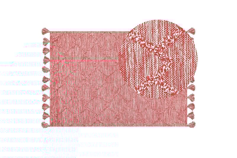 Ryijymatto Nigde 160x230 cm - Punainen - Kodintekstiilit & matot - Matto - Moderni matto - Nukkamatto