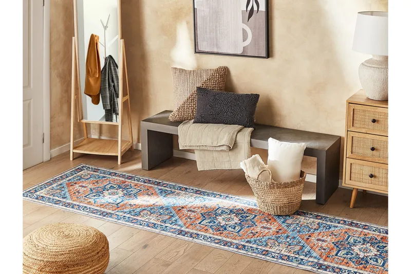 Ryijymatto Ritapuram 80x300 cm - Sininen - Kodintekstiilit & matot - Matto - Moderni matto - Käytävämatto