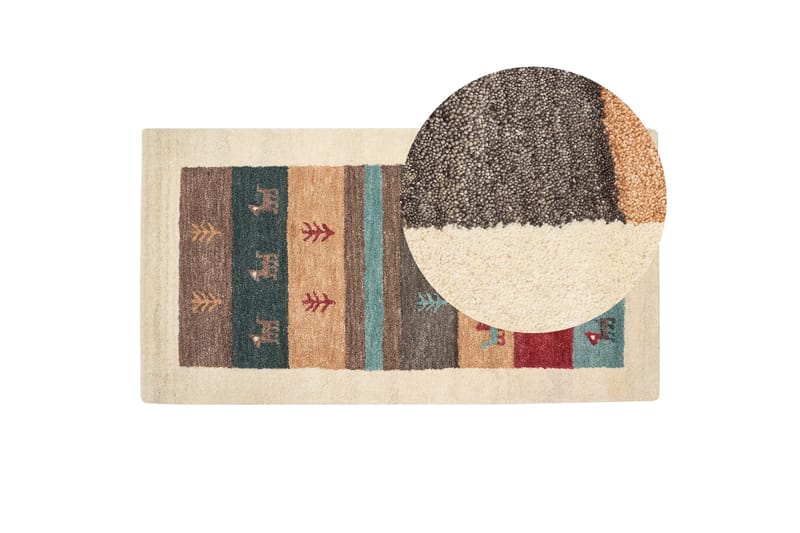 Ryijymatto Sarilar 80x150 cm - Punainen - Kodintekstiilit & matot - Matto - Moderni matto - Nukkamatto
