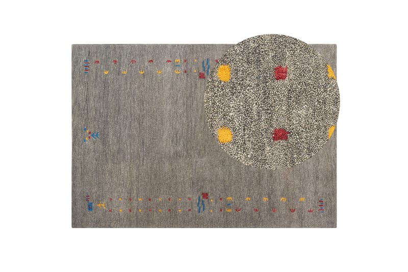 Ryijymatto Seymen 160x230 cm - Harmaa - Kodintekstiilit & matot - Matto - Moderni matto - Villamatto