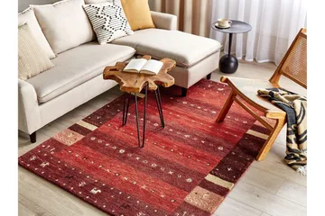 Ryijymatto Sinanli 140x200 cm - Punainen - Kodintekstiilit & matot - Matto - Moderni matto - Villamatto