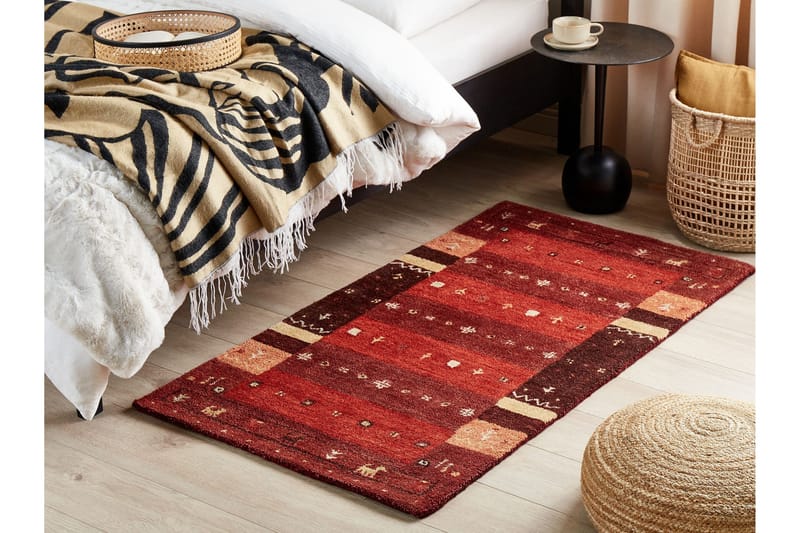 Ryijymatto Sinanli 80x150 cm - Punainen - Kodintekstiilit & matot - Matto - Moderni matto - Nukkamatto