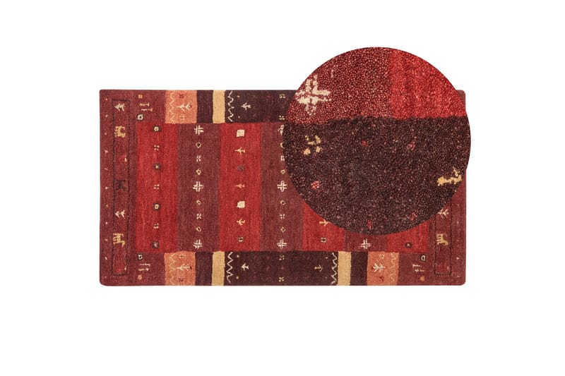 Ryijymatto Sinanli 80x150 cm - Punainen - Kodintekstiilit & matot - Matto - Moderni matto - Nukkamatto