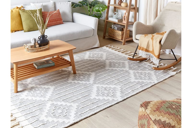 Ryijymatto Tabiat 160x230 cm - Musta/Valkoinen - Kodintekstiilit & matot - Matto - Moderni matto - Nukkamatto
