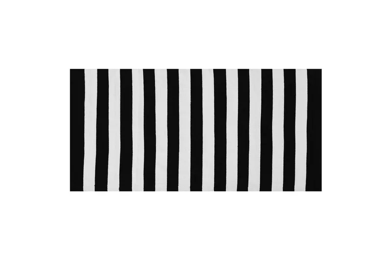 Ryijymatto Tavas 80x150 cm, Musta/Valkoinen