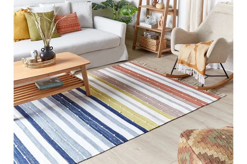 Ryijymatto Tozakli 160x230 cm - Sininen - Kodintekstiilit & matot - Matto - Moderni matto - Nukkamatto