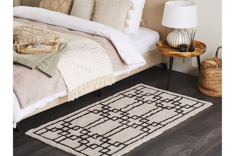 Ryijymatto Turhal 80x150 cm - Beige - Kodintekstiilit & matot - Matto - Moderni matto - Puuvillamatto