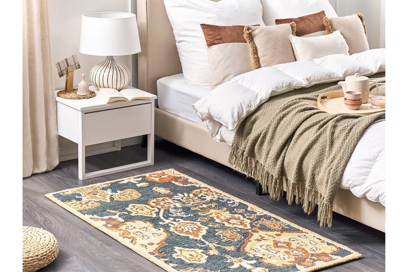 Ryijymatto Umurlu 80x150 cm Neliömäinen - Harmaa - Kodintekstiilit & matot - Matto - Moderni matto - Nukkamatto