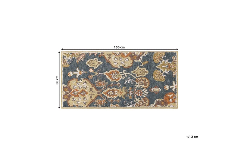 Ryijymatto Umurlu 80x150 cm Neliömäinen - Harmaa - Kodintekstiilit & matot - Matto - Moderni matto - Nukkamatto