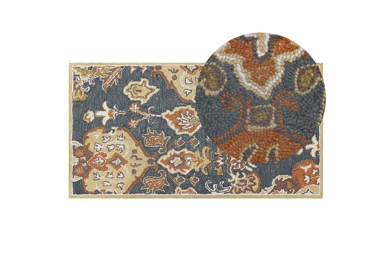 Ryijymatto Umurlu 80x150 cm Neliömäinen - Harmaa - Kodintekstiilit & matot - Matto - Moderni matto - Nukkamatto