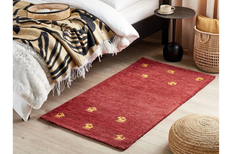 Ryijymatto Yarali 80x150 cm - Punainen - Kodintekstiilit & matot - Matto - Moderni matto - Nukkamatto