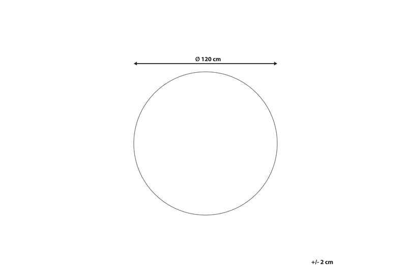 Ryijymatto Yozgat 120 cm Pyöreä - Beige - Kodintekstiilit & matot - Matto - Moderni matto - Juuttimatto & Hamppumatto