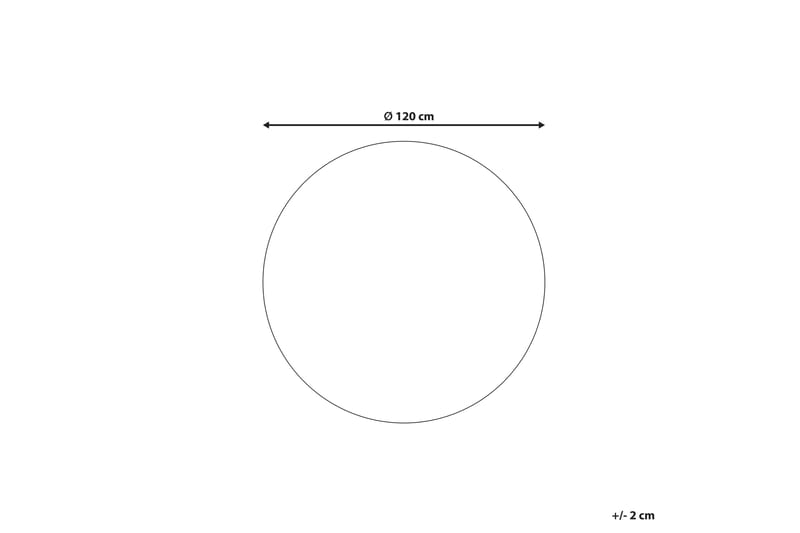 Ryijymatto Yozgat 120 cm Pyöreä - Beige - Kodintekstiilit & matot - Matto - Moderni matto - Nukkamatto