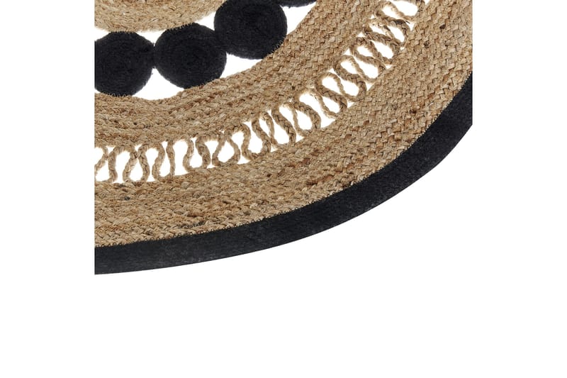 Ryijymatto Yozgat 120 cm Pyöreä - Beige - Kodintekstiilit & matot - Matto - Moderni matto - Juuttimatto & Hamppumatto