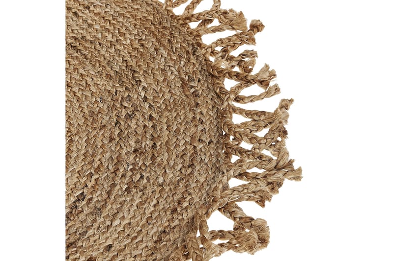 Ryijymatto Zonguldak 120 cm Pyöreä - Beige - Kodintekstiilit & matot - Matto - Moderni matto - Juuttimatto & Hamppumatto