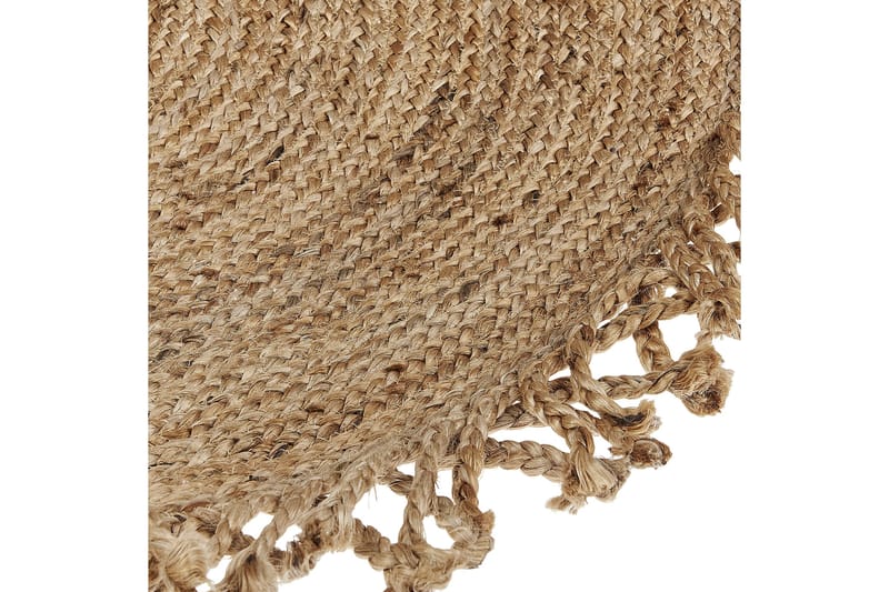 Ryijymatto Zonguldak 120 cm Pyöreä - Beige - Kodintekstiilit & matot - Matto - Moderni matto - Juuttimatto & Hamppumatto