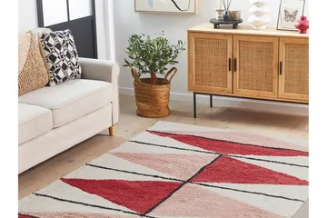 Ryijymatto Purnia 140x200 cm - Punainen - Kodintekstiilit & matot - Matto - Moderni matto - Nukkamatto
