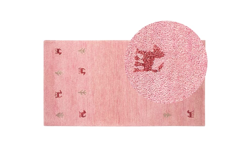 Ryijymatto Pincarca 80x150 cm - Vaaleanpunainen - Kodintekstiilit & matot - Matto - Moderni matto - Nukkamatto