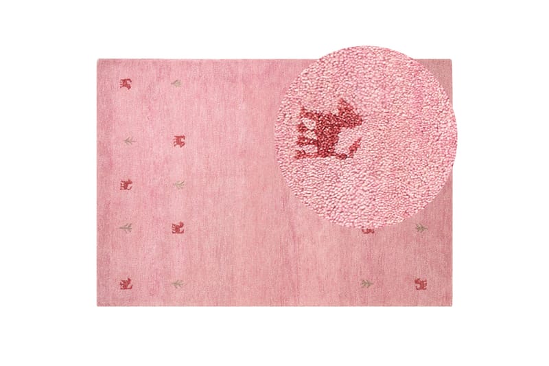 Ryijymatto Pincarca 160x230 cm - Vaaleanpunainen - Kodintekstiilit & matot - Matto - Moderni matto - Nukkamatto