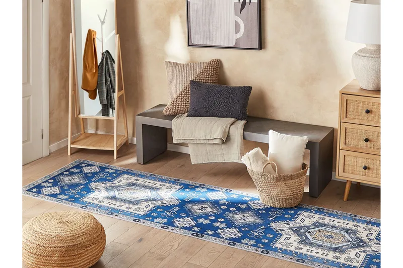 Ryijymatto Parvakaldi 80x300 cm - Sininen - Kodintekstiilit & matot - Matto - Moderni matto - Käytävämatto