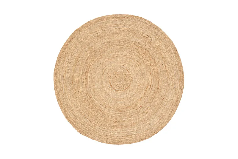 Hamppumatto Jute Ø120 cm Beige/Harmaa, Luonnonväri