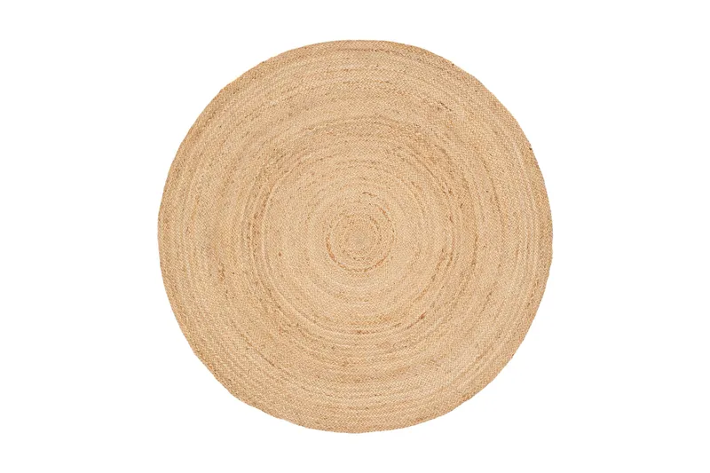 Hamppumatto Jute Ø200 cm Beige/Harmaa, Luonnonväri