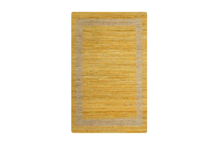 Käsintehty juuttimatto keltainen 80x160 cm - Keltainen - Sisalmatto - Juuttimatto & Hamppumatto