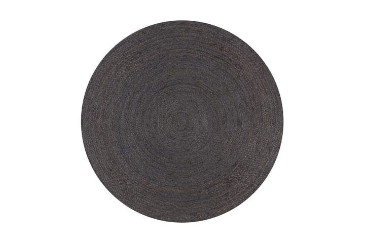 Käsintehty pyöreä juuttimatto 150 cm tummanharmaa - Harmaa - Sisalmatto - Juuttimatto & Hamppumatto