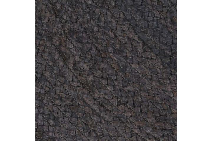 Käsintehty pyöreä juuttimatto 150 cm tummanharmaa - Harmaa - Juuttimatto & Hamppumatto - Sisalmatto