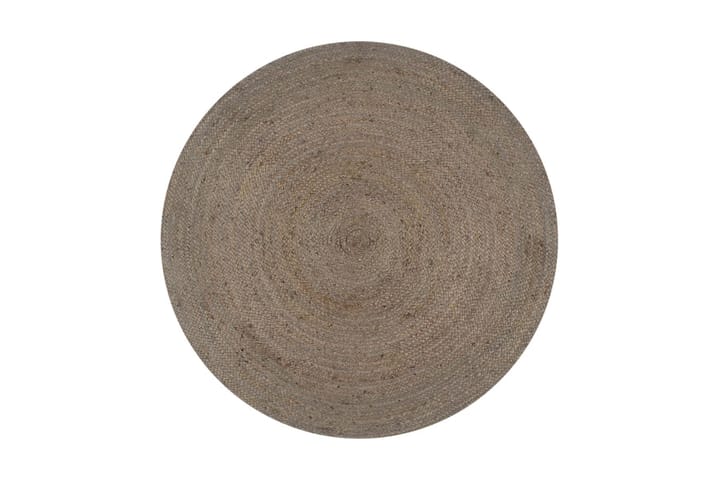 Käsintehty pyöreä juuttimatto 150 cm harmaa - Harmaa - Sisalmatto - Juuttimatto & Hamppumatto