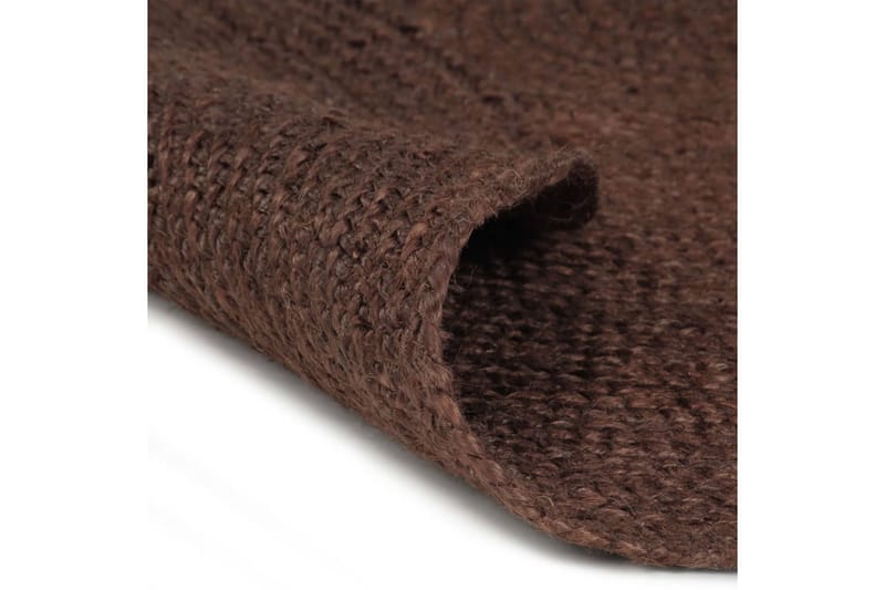 Käsintehty pyöreä juuttimatto 90 cm ruskea - Ruskea - Kodintekstiilit & matot - Matto - Moderni matto - Sisalmatto