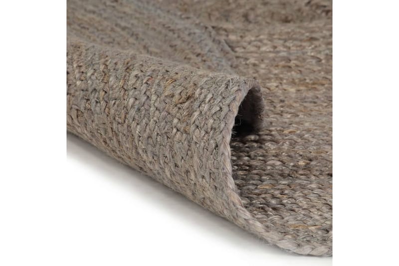 Käsintehty pyöreä juuttimatto 90 cm harmaa - Harmaa - Kodintekstiilit & matot - Matto - Moderni matto - Sisalmatto