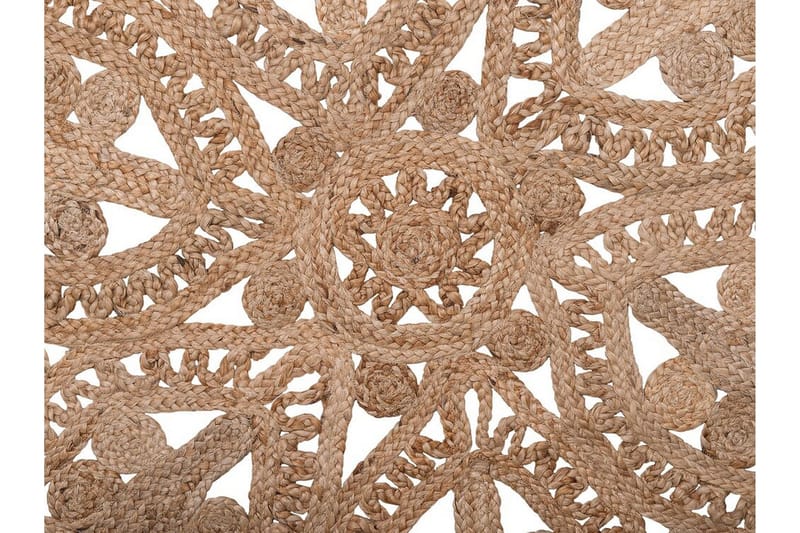 Matto Kenely Sileä Pyöreä 120 cm - Beige - Kodintekstiilit & matot - Matto - Moderni matto - Sisalmatto