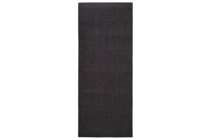 Matto luonnollinen sisal 80x200 cm musta - Musta - Sisalmatto - Juuttimatto & Hamppumatto