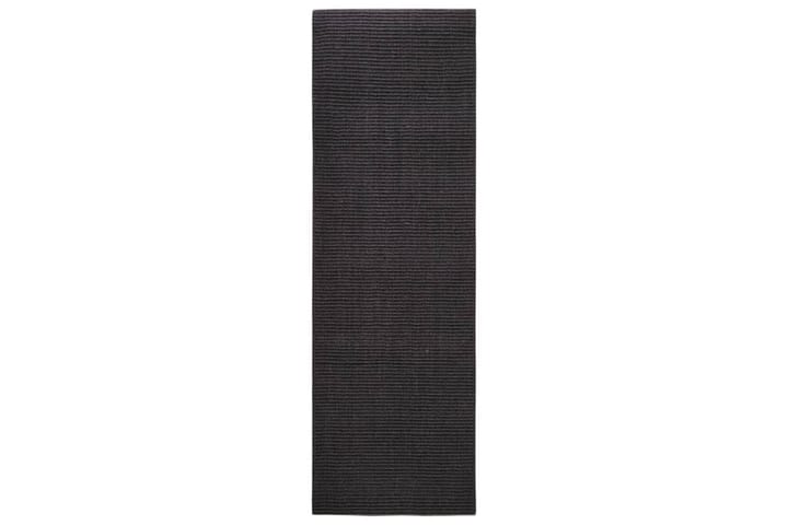 Matto luonnollinen sisal 80x250 cm musta - Musta - Juuttimatto & Hamppumatto - Sisalmatto